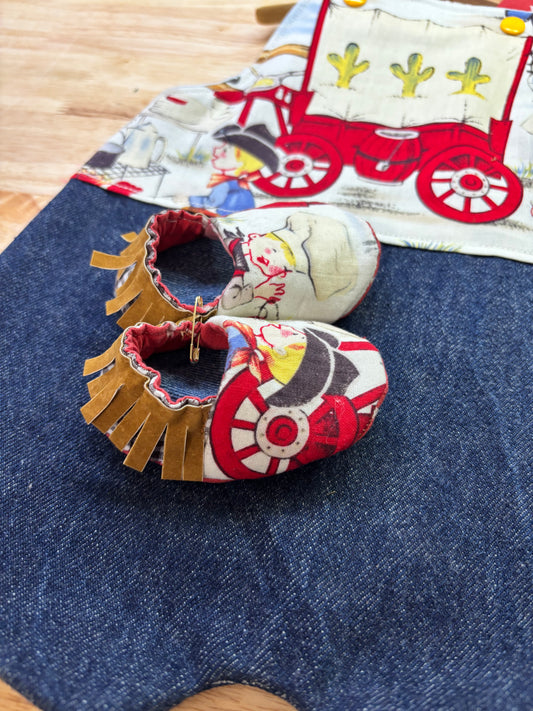 Fringe cowboy moccasin Preemie