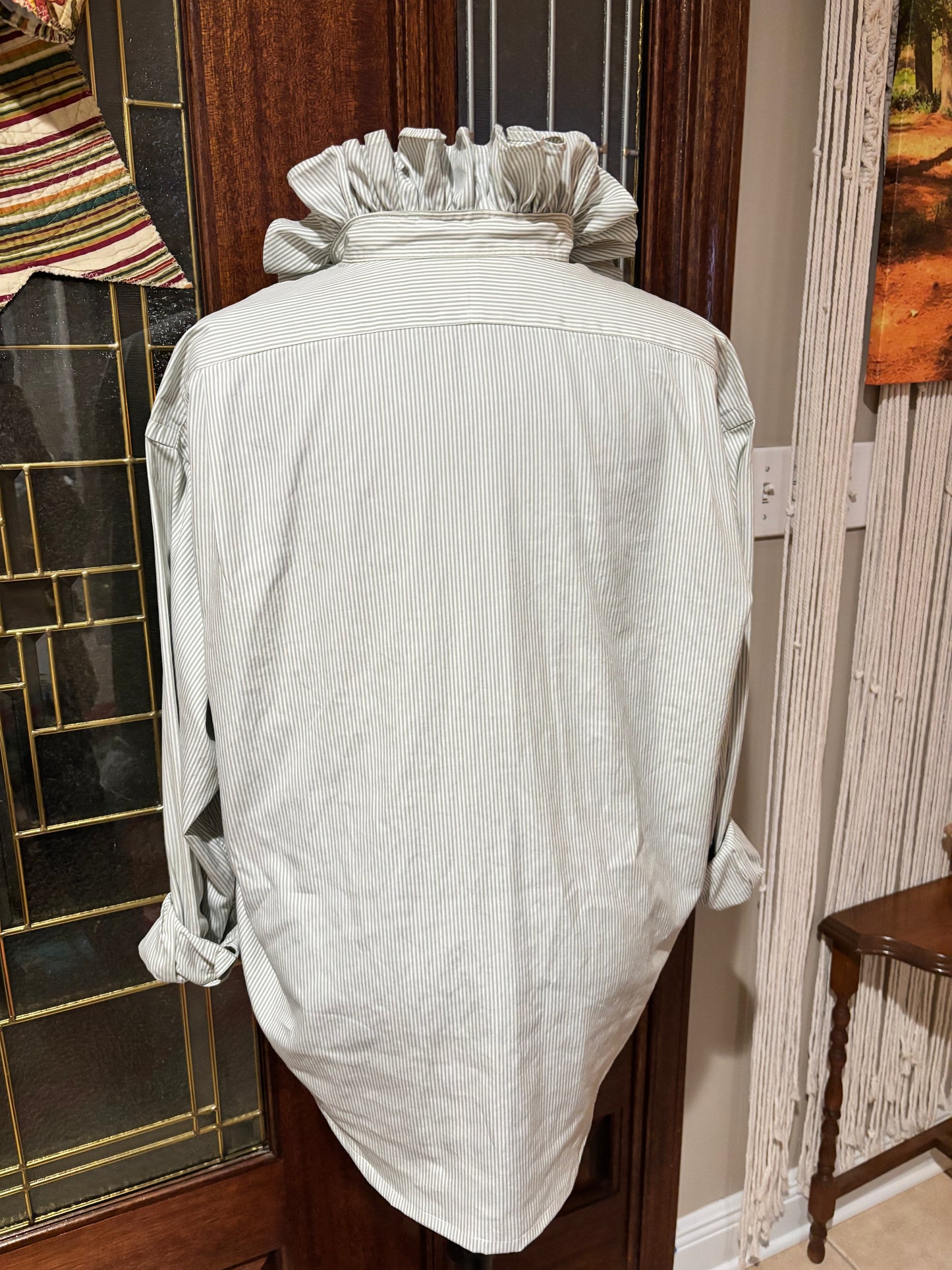 Ruffled vintage Ralph Lauren oxford