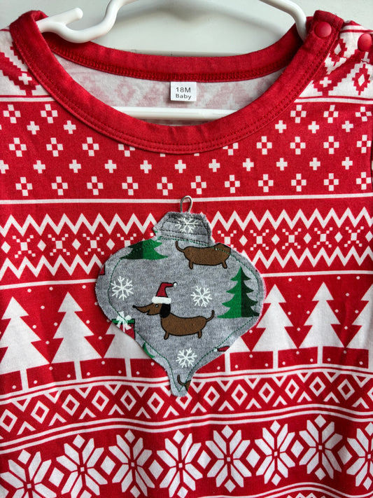 AppliquƩd Christmas PJs