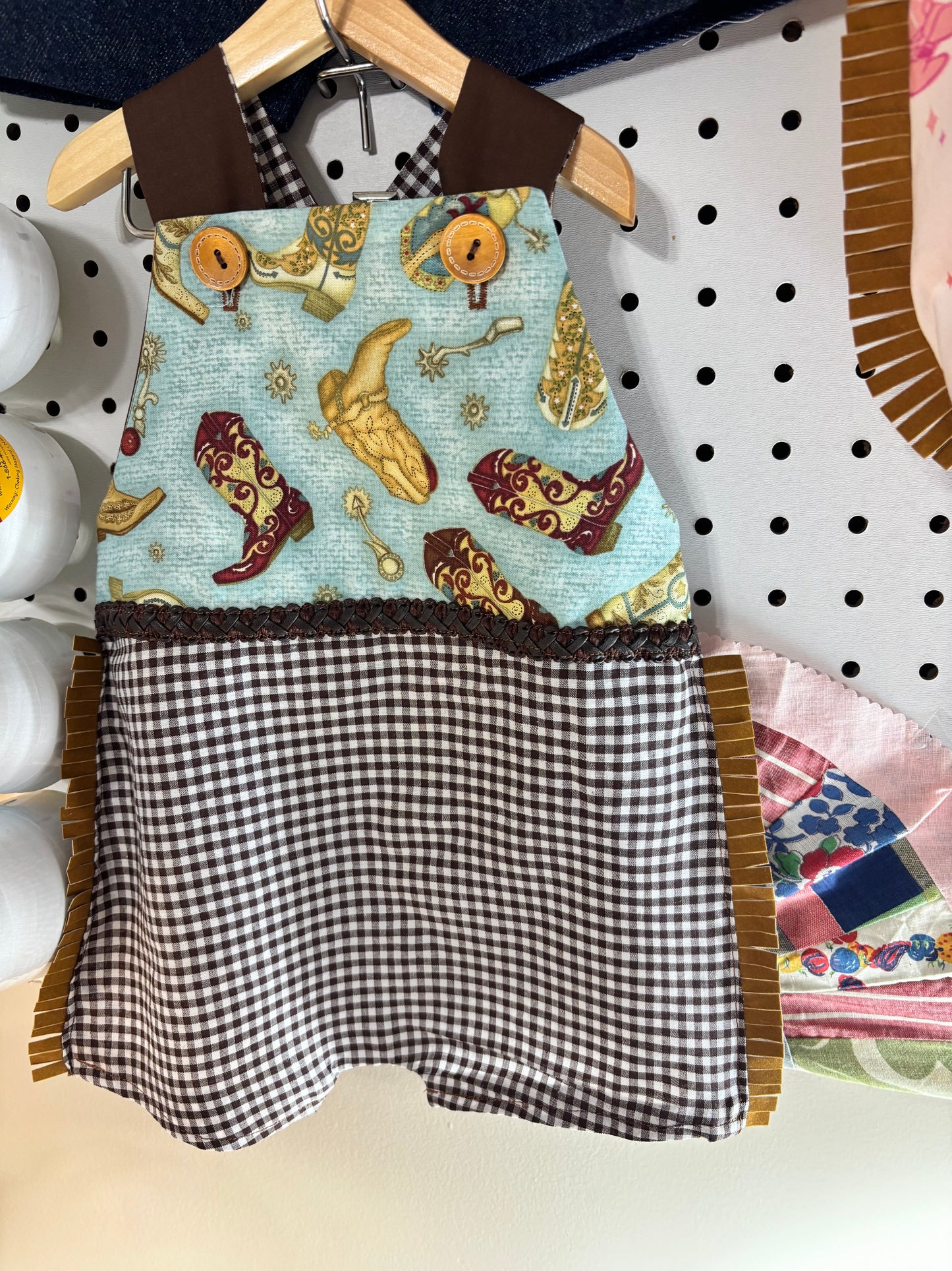 Rodeo Romper with fringe 0-3 mos