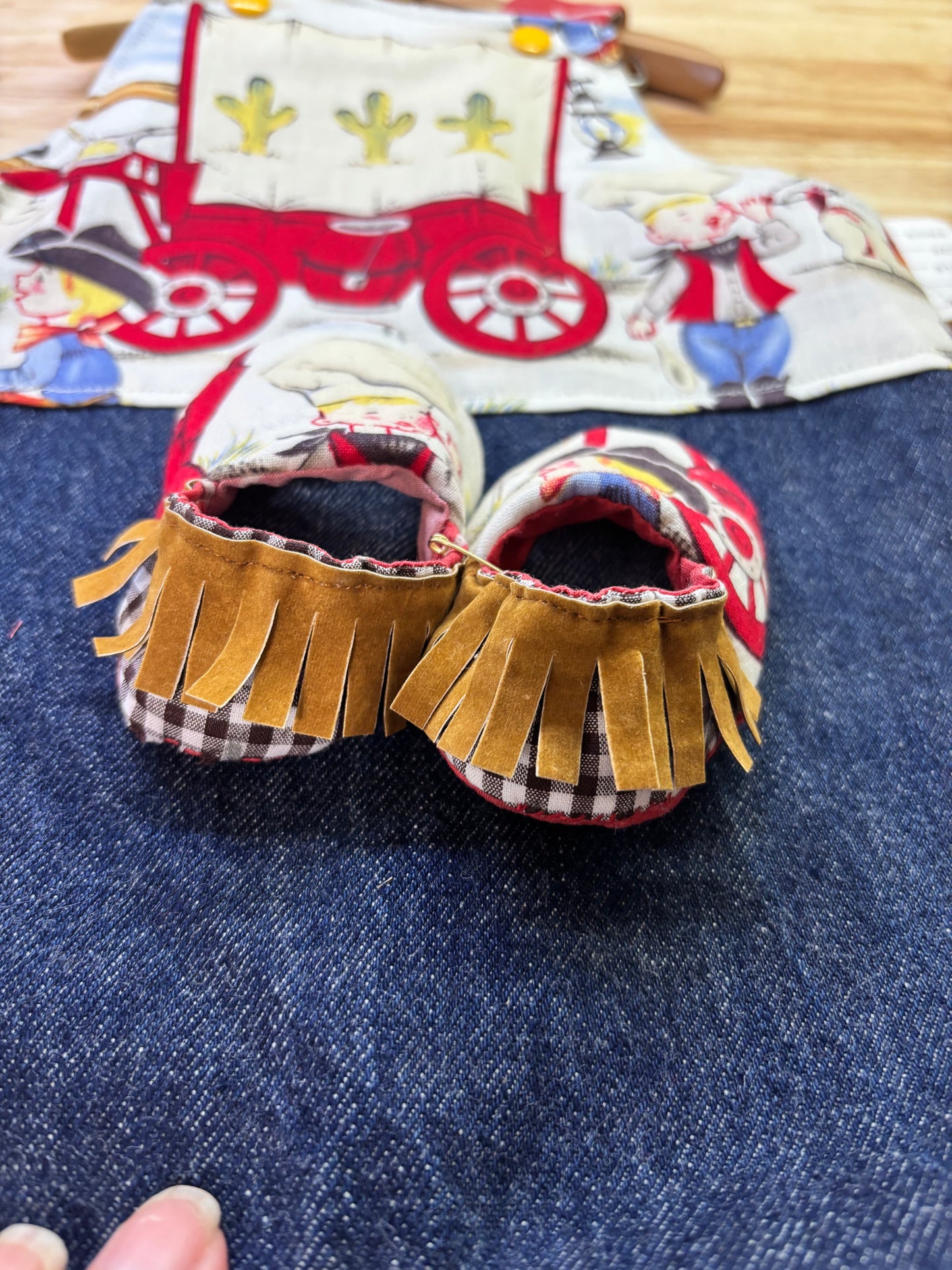 Fringe cowboy moccasin Preemie