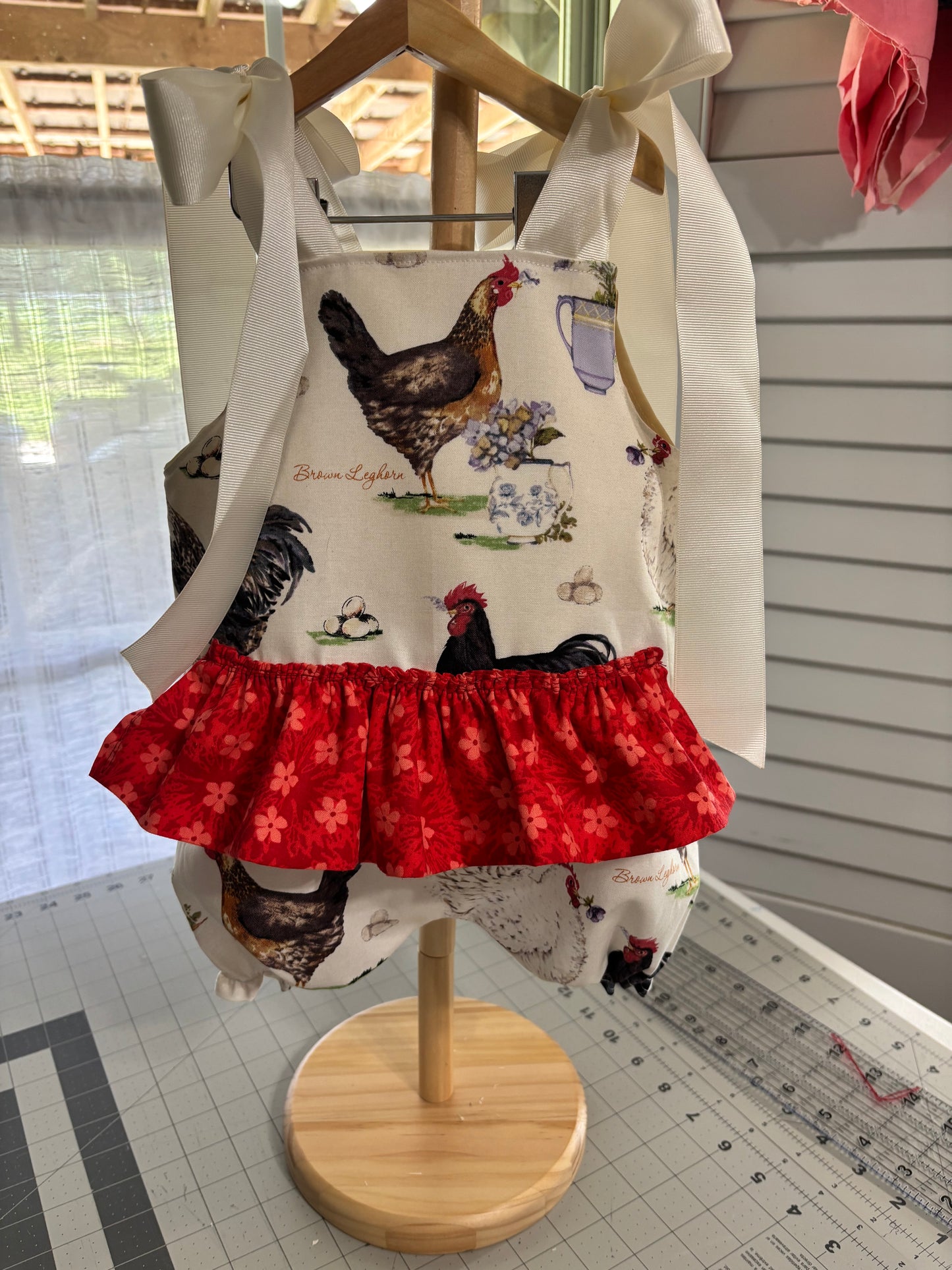 Tie bubble ruffle butt 3-6 months