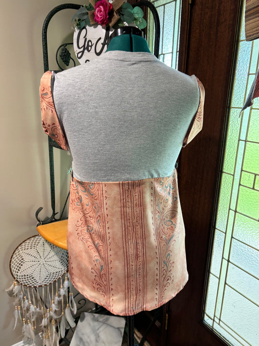 Buffalo up cycled tee small