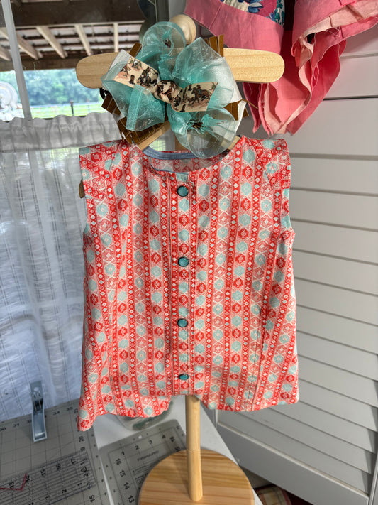 Coral Romper unisex 0-3 months