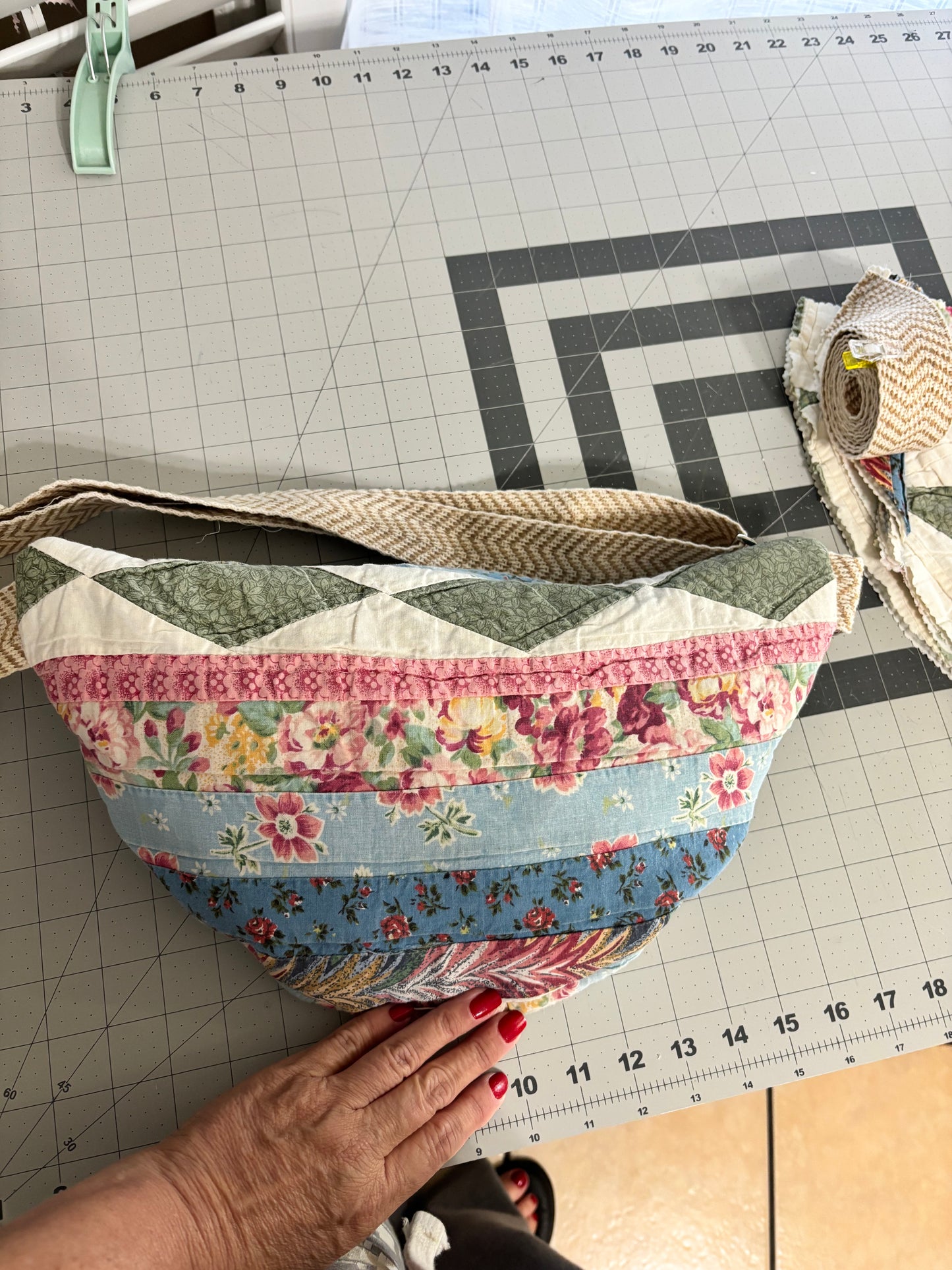 Vintage quilted fanny pack