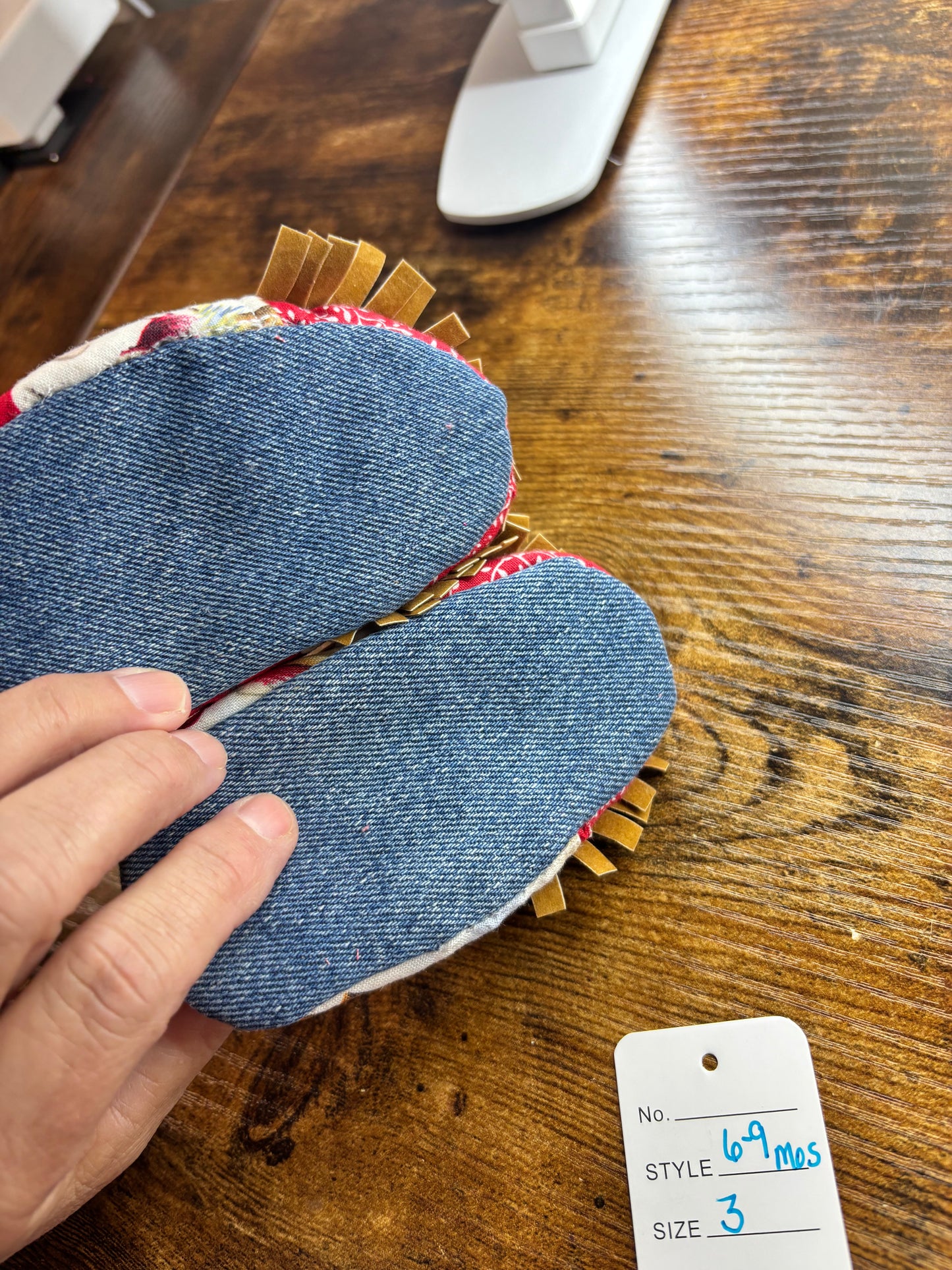 Western wagon moccasin 6-9mos