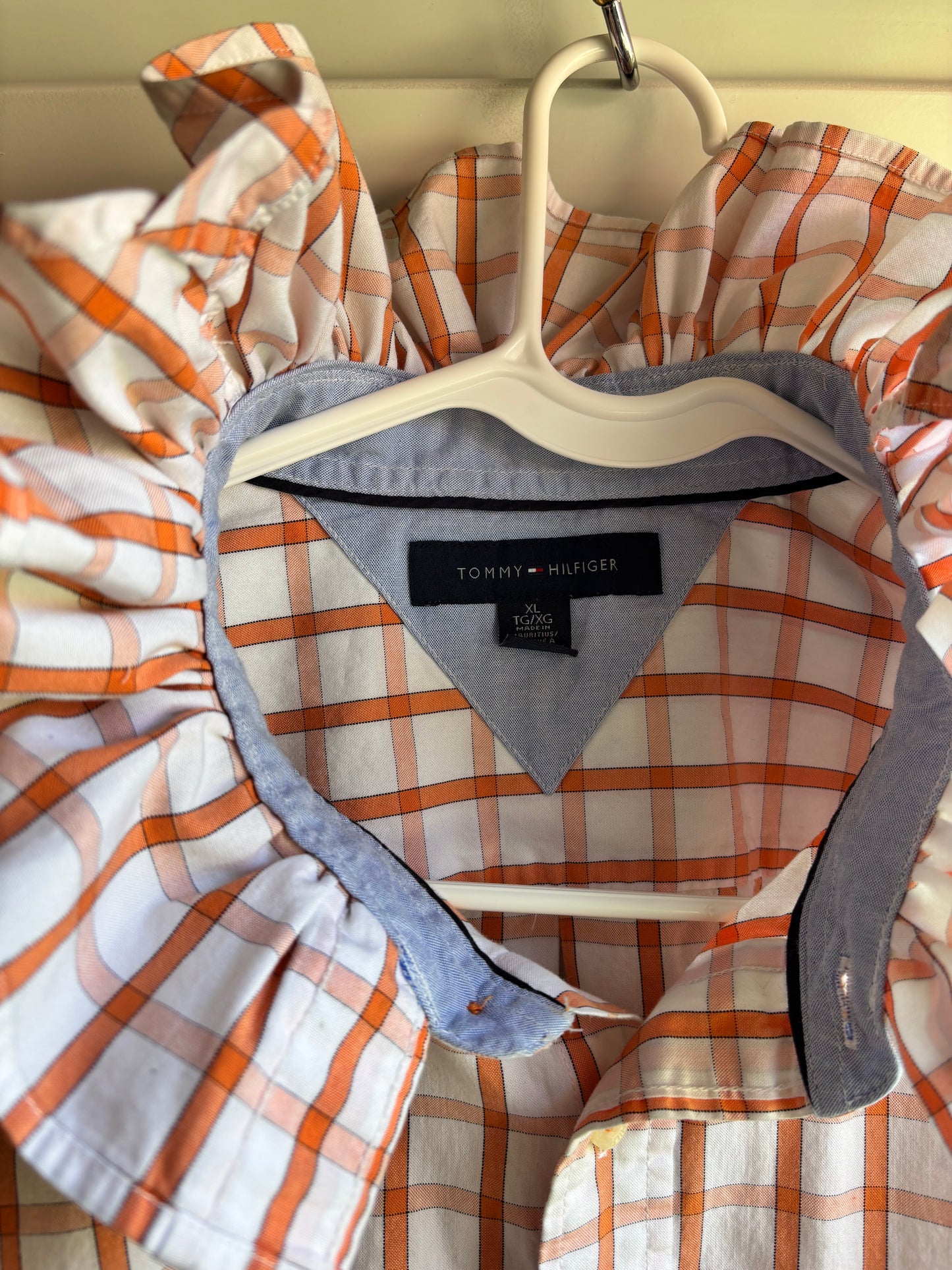 Ruffled creamsicle short sleeve