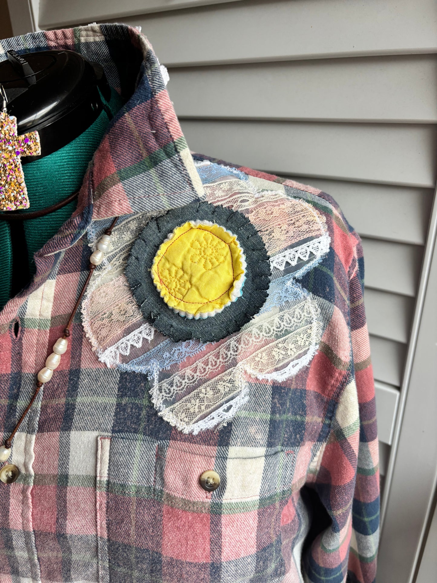 Up cycled flannel butterfly cottage