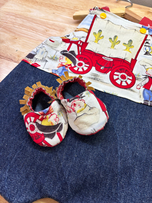 Fringe cowboy moccasin Preemie