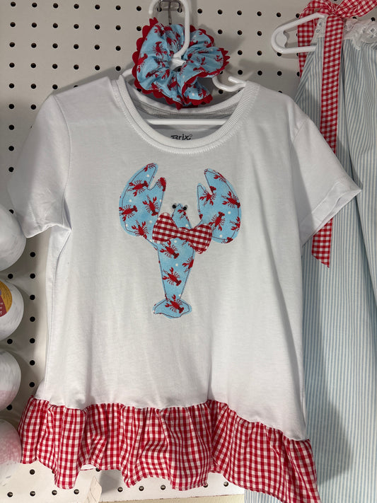 Ruffled crawfish appliqué 6/7
