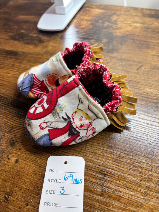 Western wagon moccasin 6-9mos