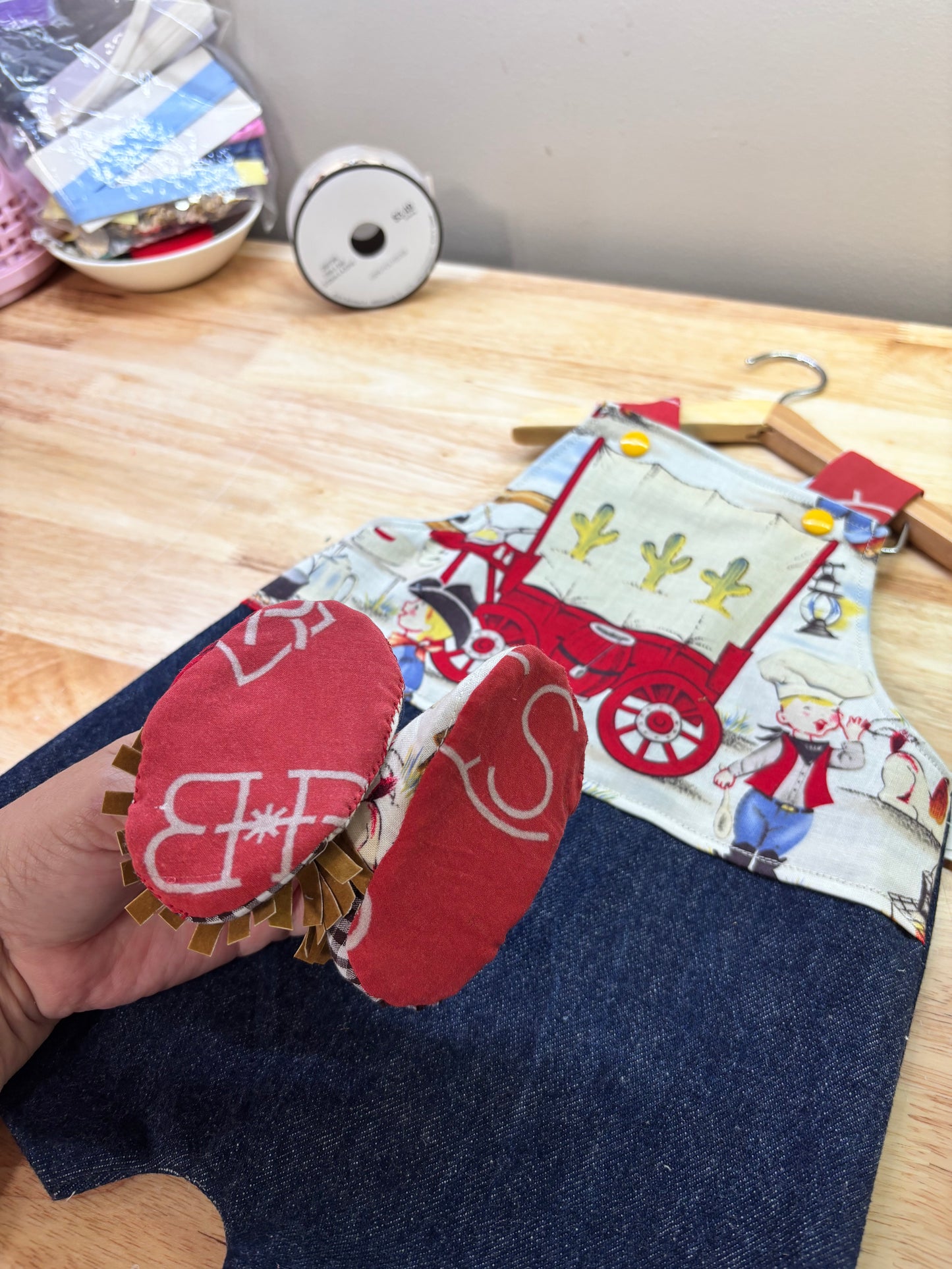 Fringe cowboy moccasin Preemie