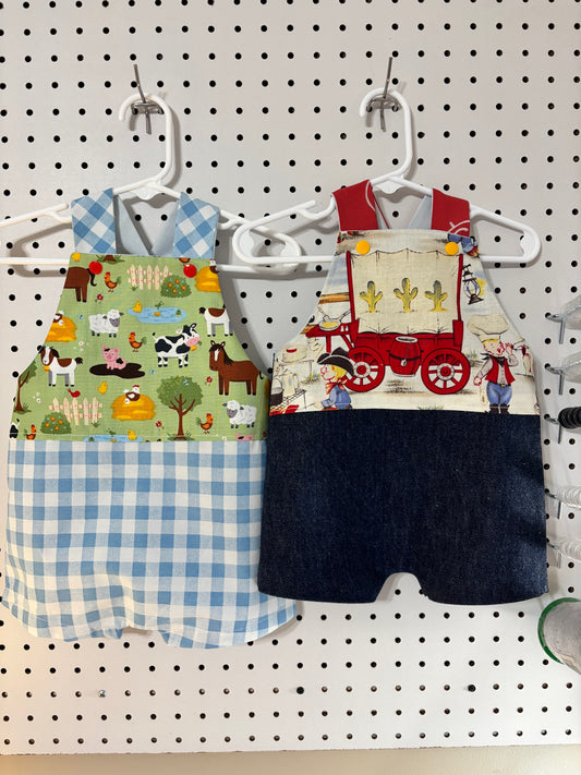 Farmyard romper 0-3 months