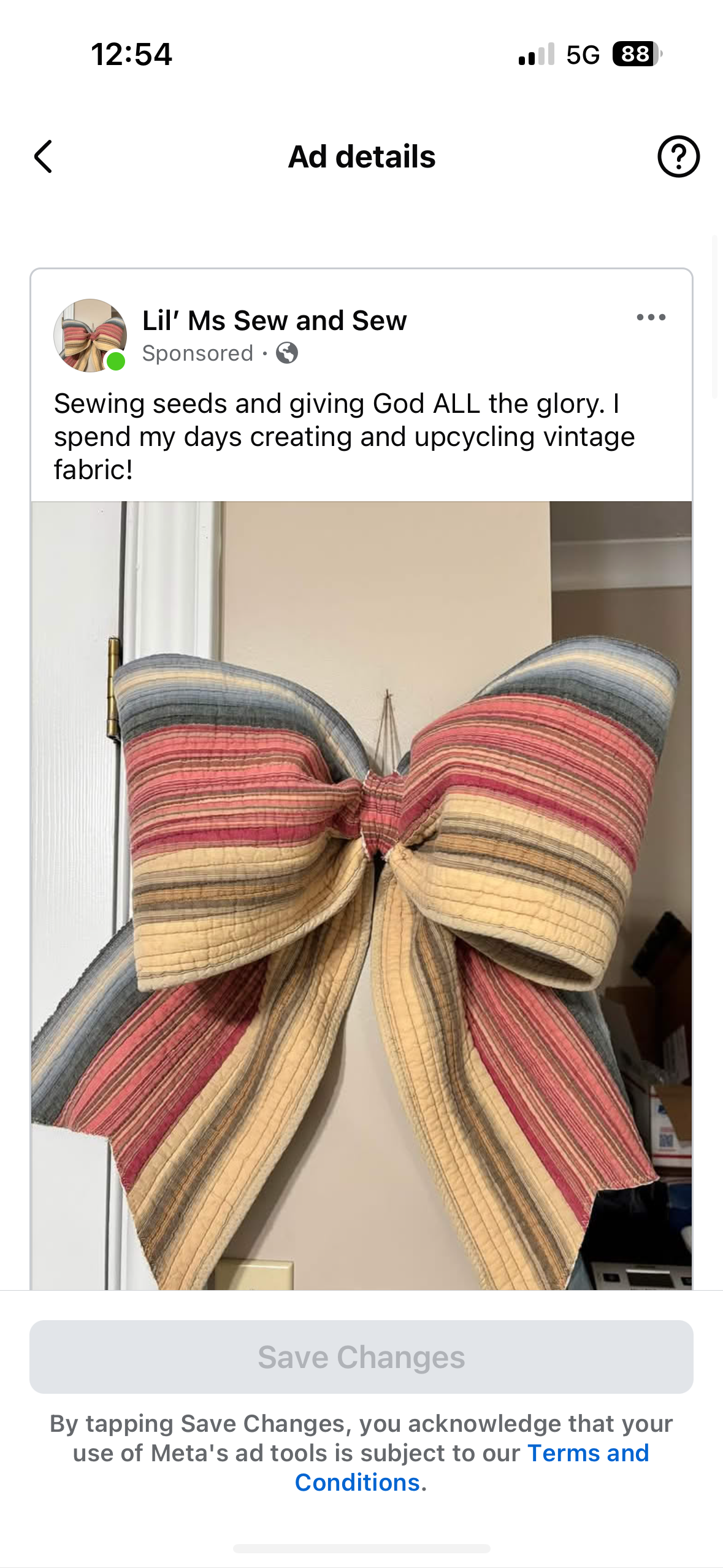 Quilted bow hanger Desert