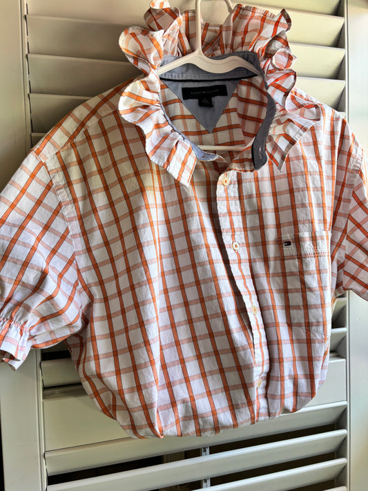 Ruffled creamsicle short sleeve