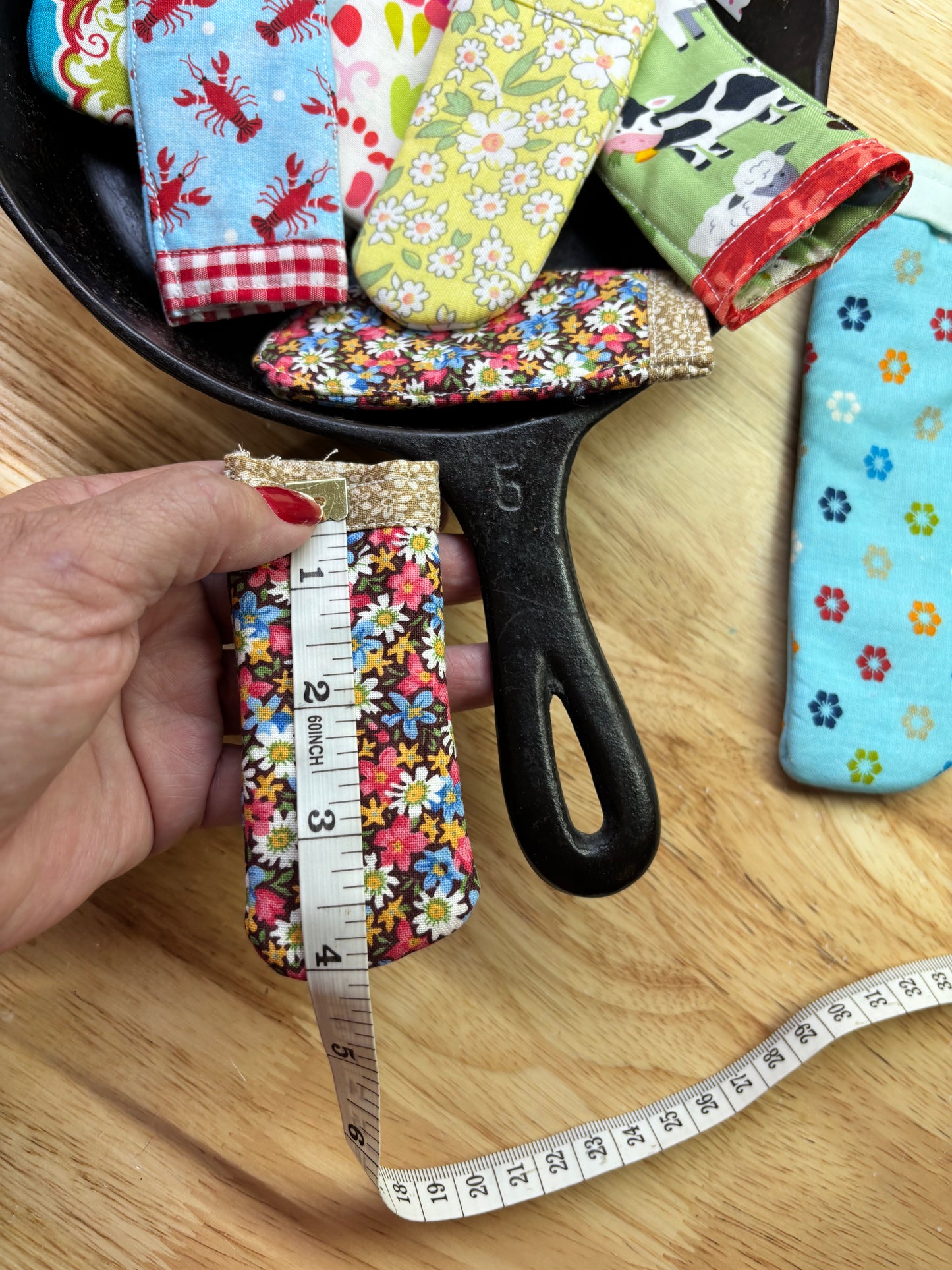 Quilted Skillet handles
