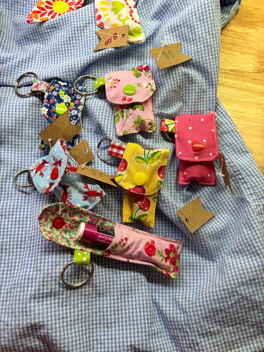 Keychain chapstick holder