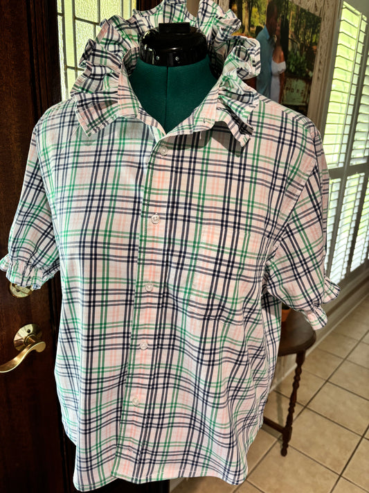 Ruffled oxford preppy combo Large