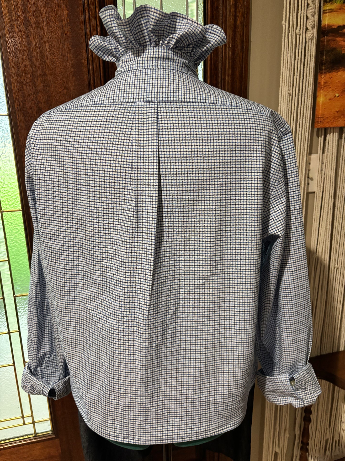 Ruffled Vintage Ralph Lauren Navy gingham XL