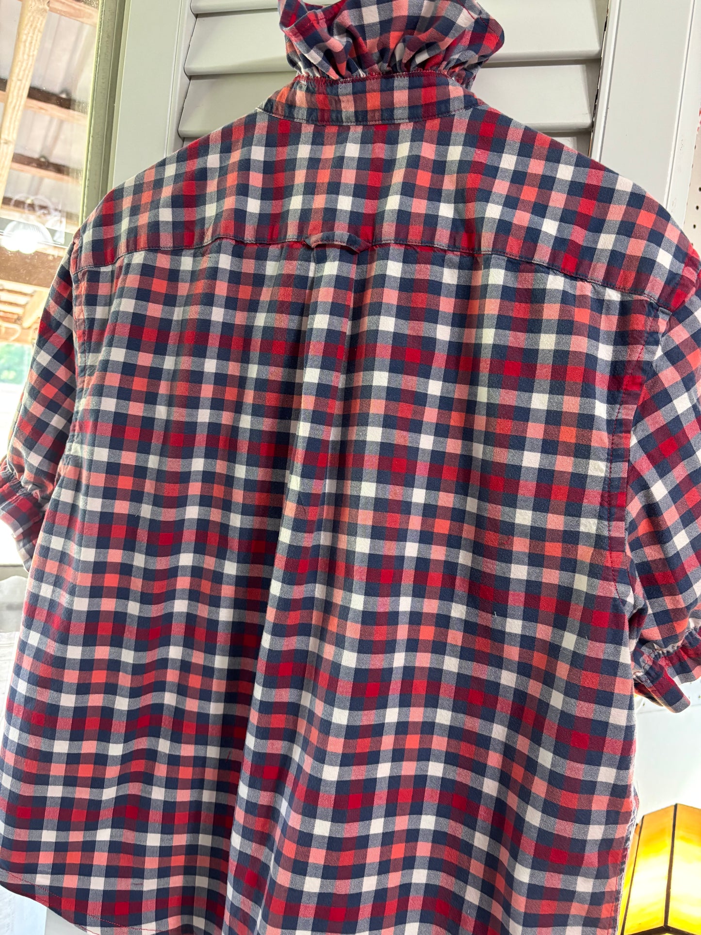Ruffled All American short shirred sleeve