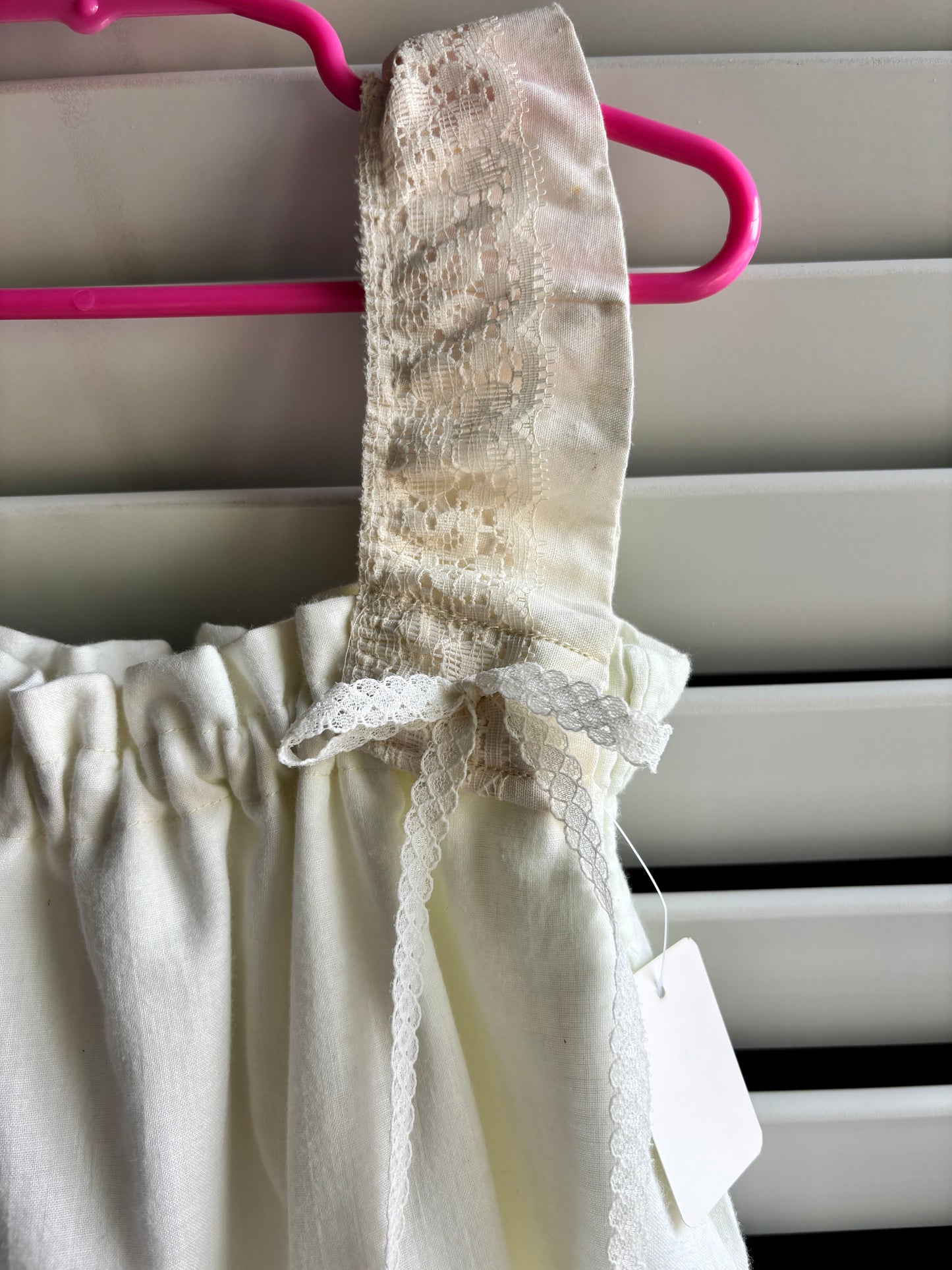 Vintage pillowcase dress and lace slip
