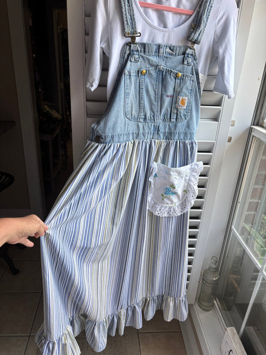 Vintage Carhartt overall dress with pocker
